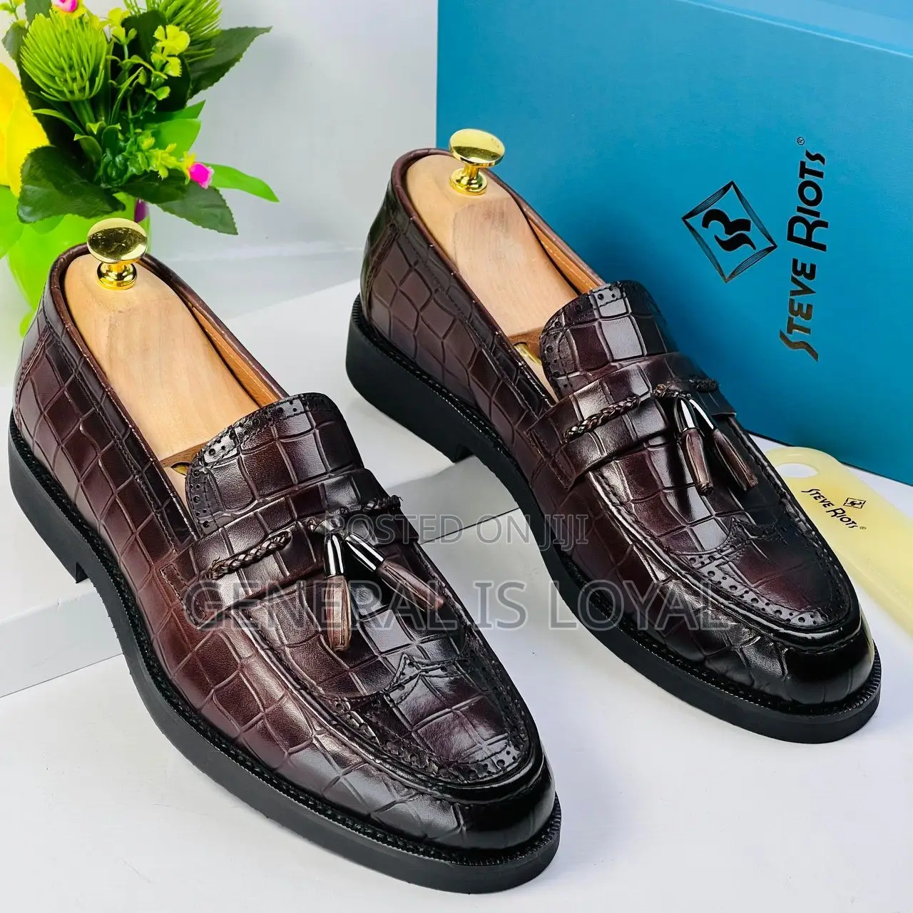 Steve Riots Dark Coffee Gum Sole Shoe