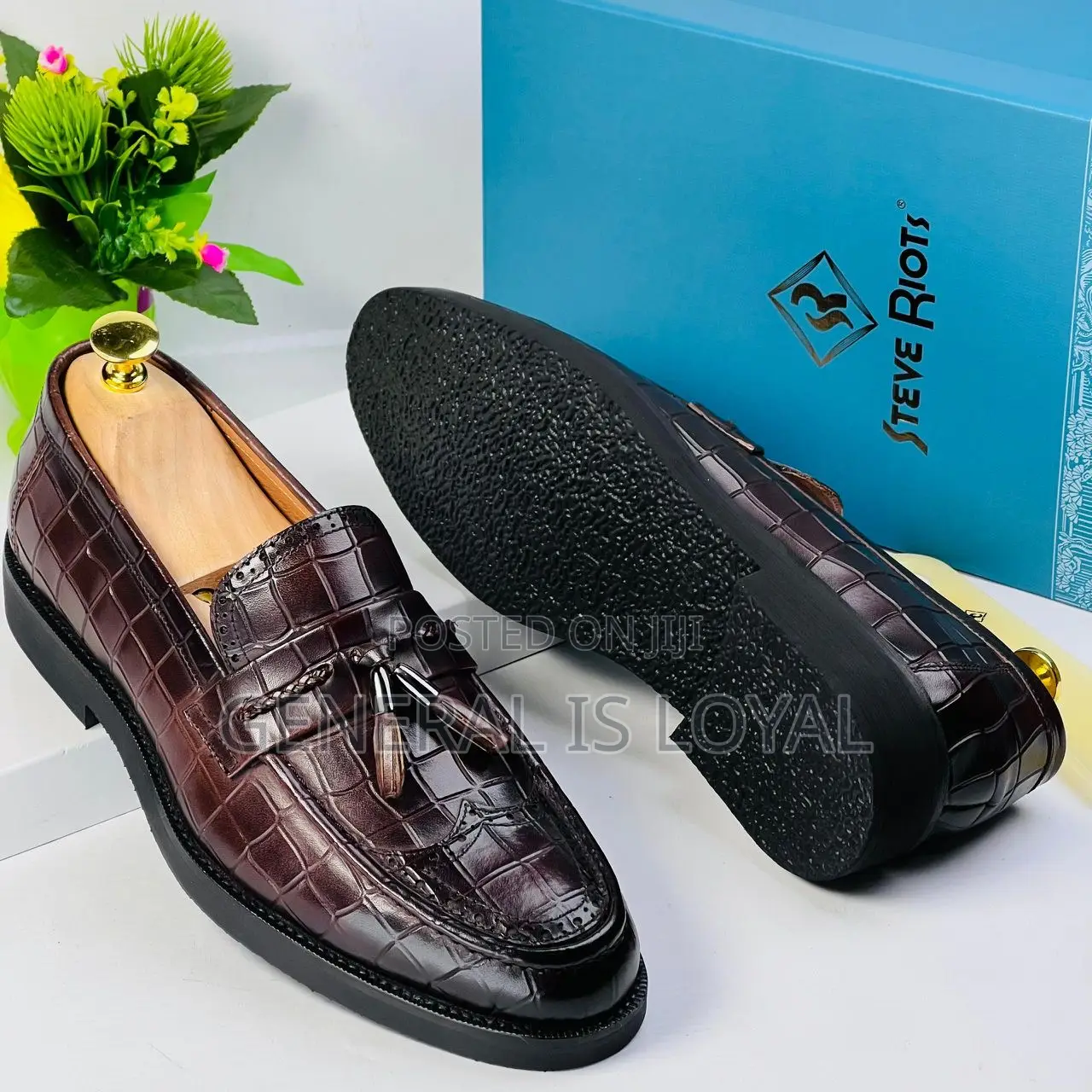 Steve Riots Dark Coffee Gum Sole Shoe