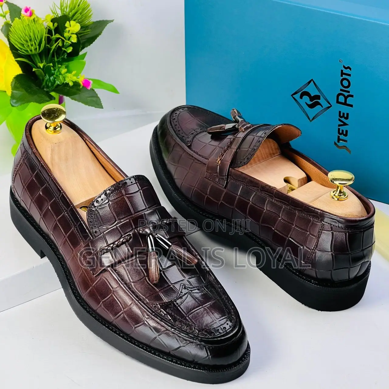 Steve Riots Dark Coffee Gum Sole Shoe