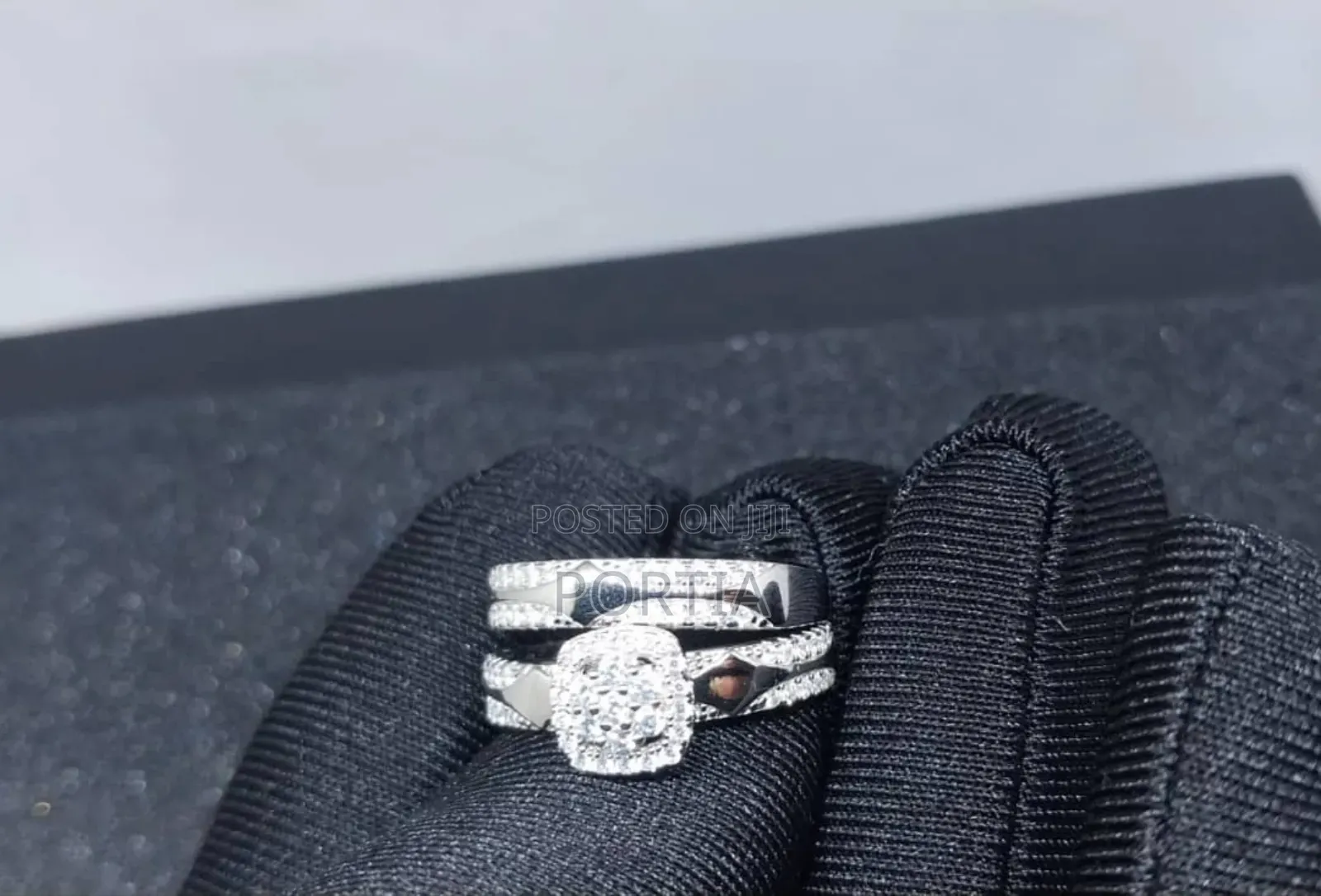 Bride's and Groom's Sterling Silver Rings Set