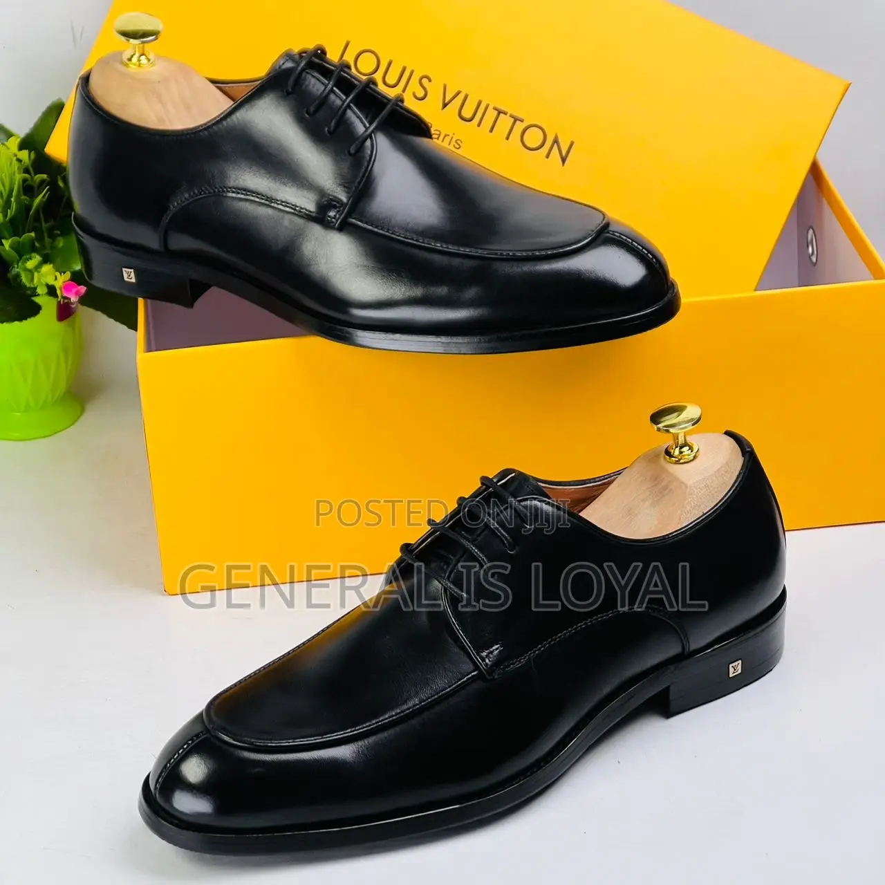 Louis Vuitton Black Lace Up Shoe