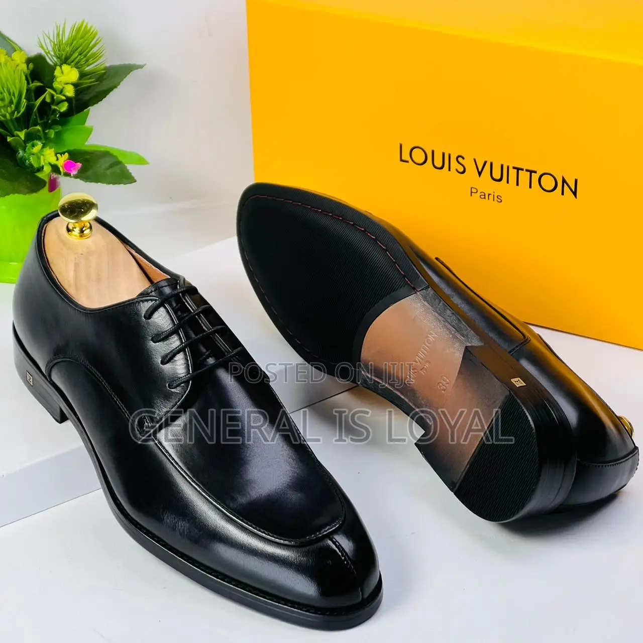 Louis Vuitton Black Lace Up Shoe