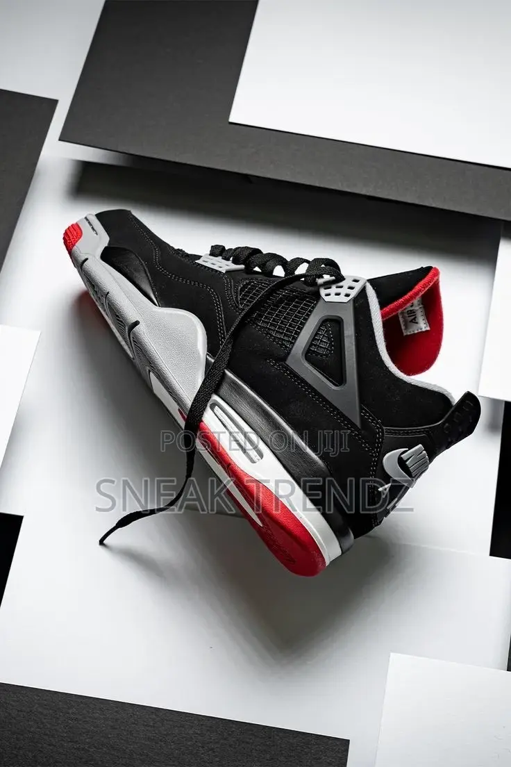 Air Jordan R4 Bred Black Red N Grey