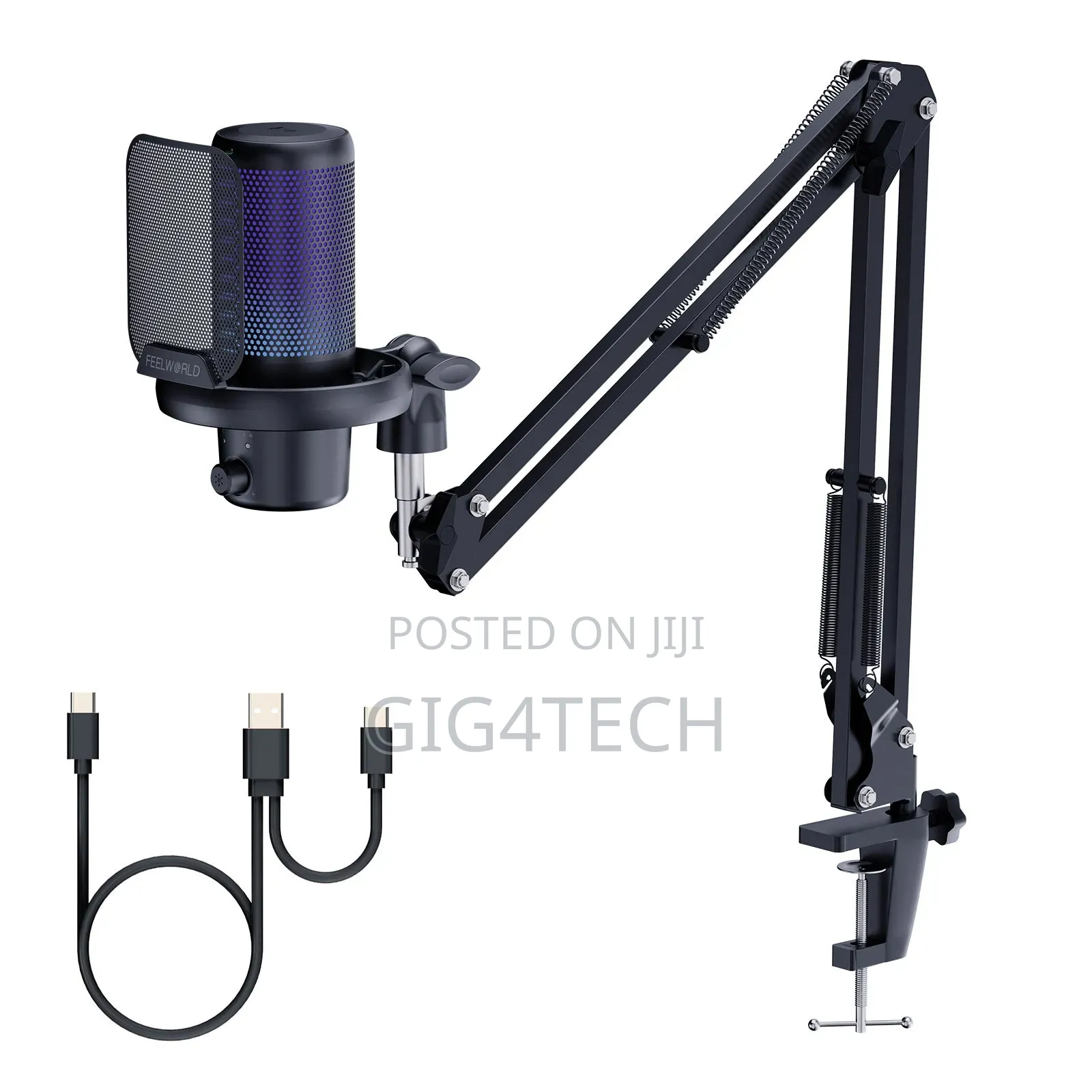 Feelworld Vm1 Gaming Pc Usb Condenser Microphone With Stand