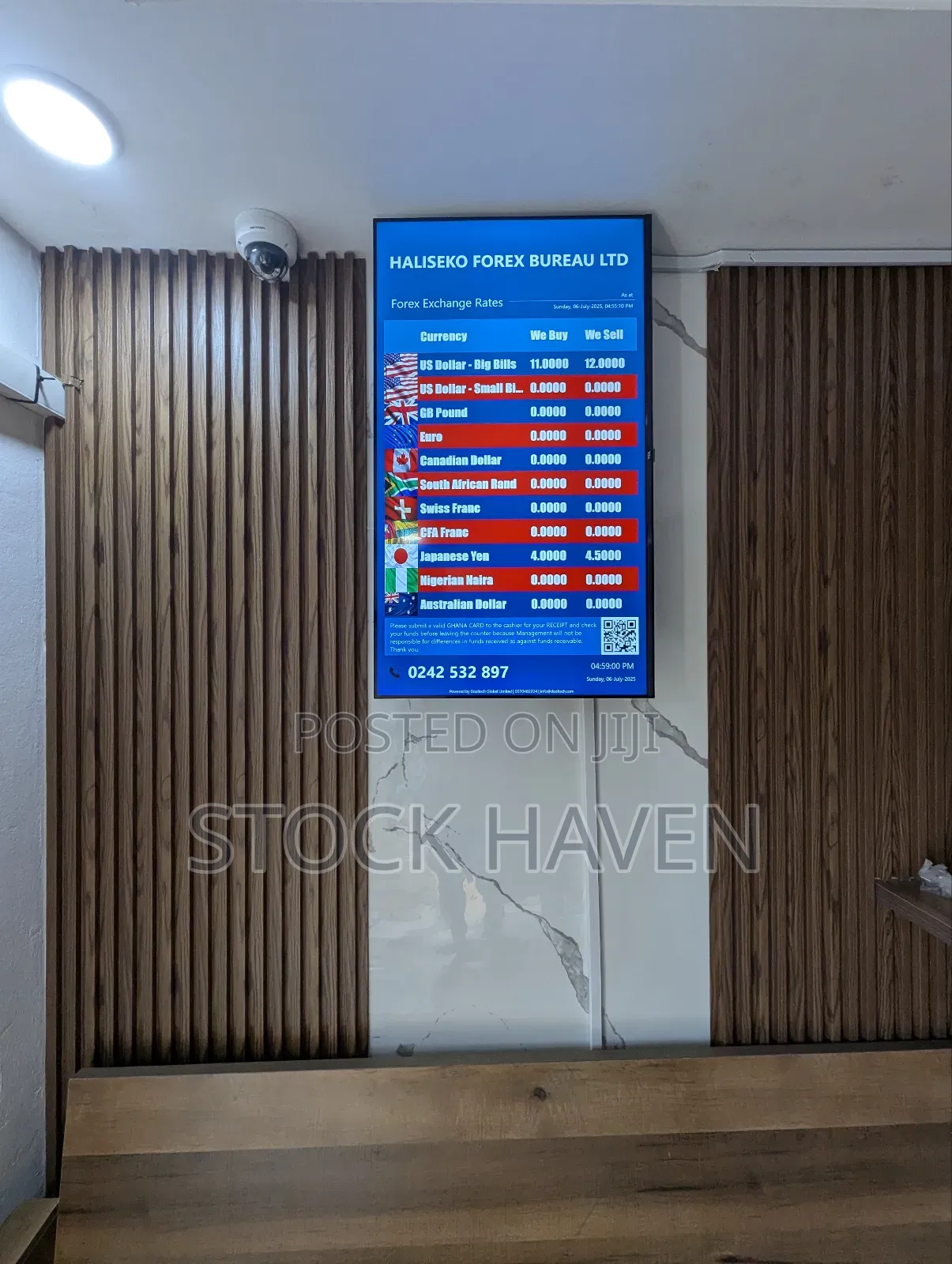 43 Inch Exchange Rates Board