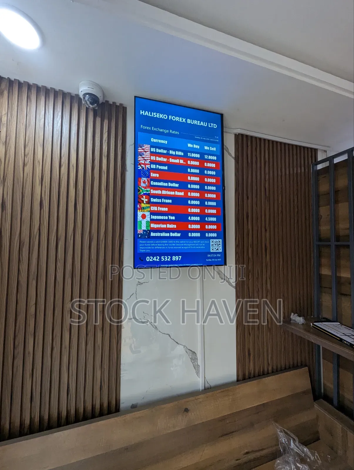 43 Inch Exchange Rates Board