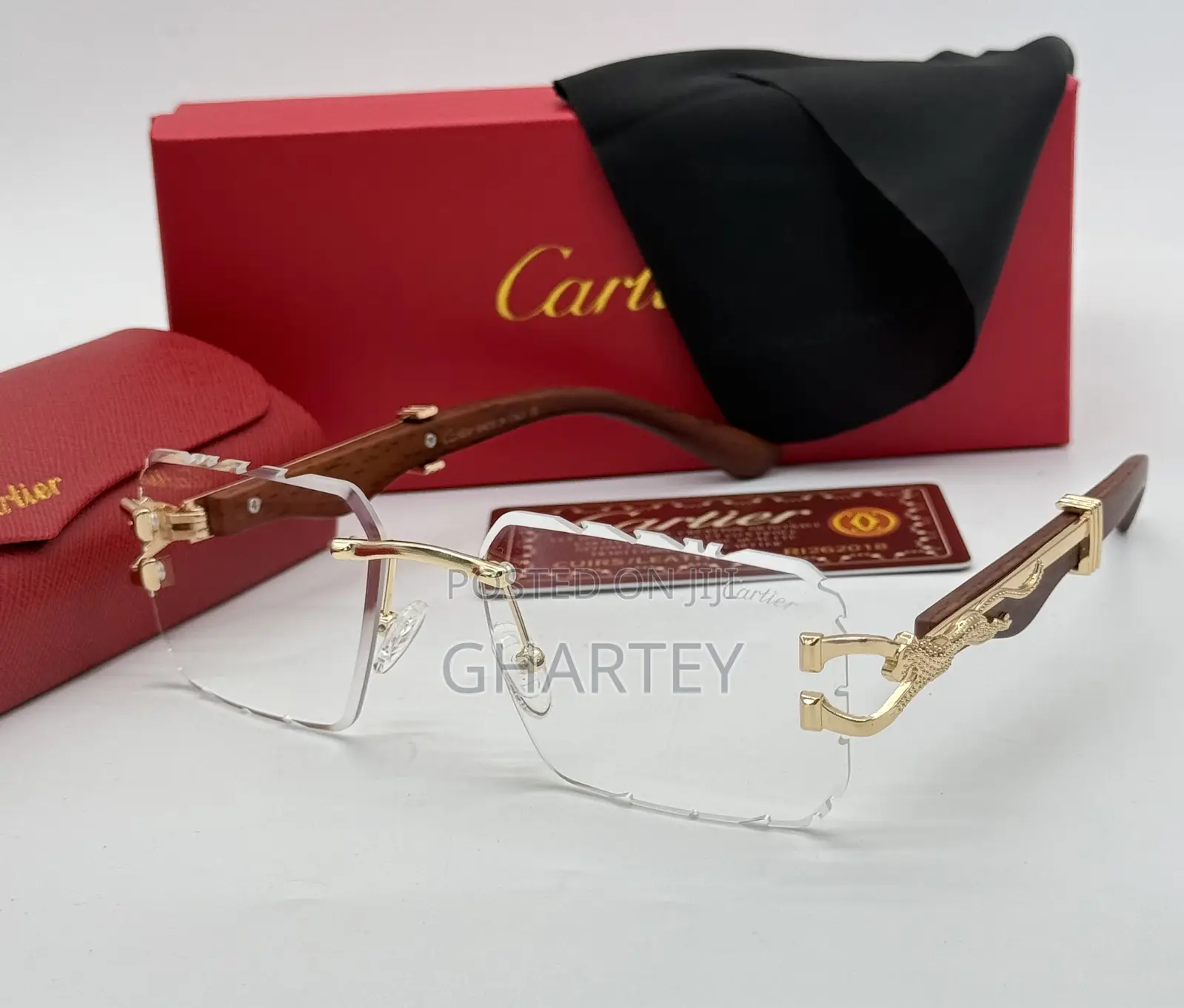 Premium Men’S Cartier Glasses - 5 Samples Displayed