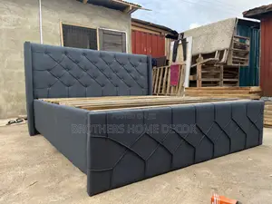 King Size 75x80 (Off White)  Bedframe// Very Strong