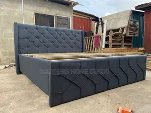 King Size 75x80 (Off White)  Bedframe// Very Strong