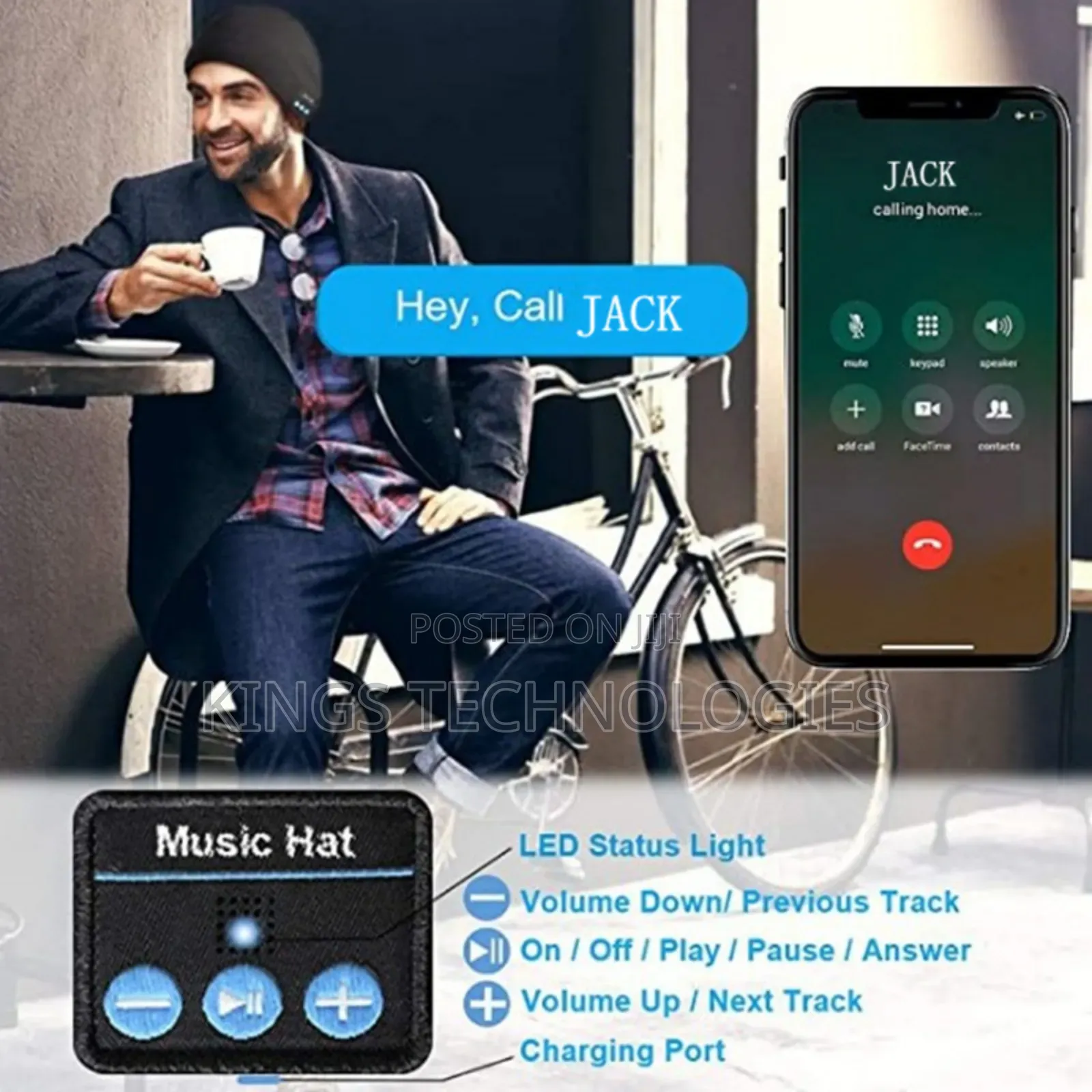 Bluetooth Music Call Hat