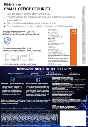 Bitdefender Small Office Security 20 Device 2 Year for Pc