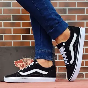 Old Skull Vans Black White
