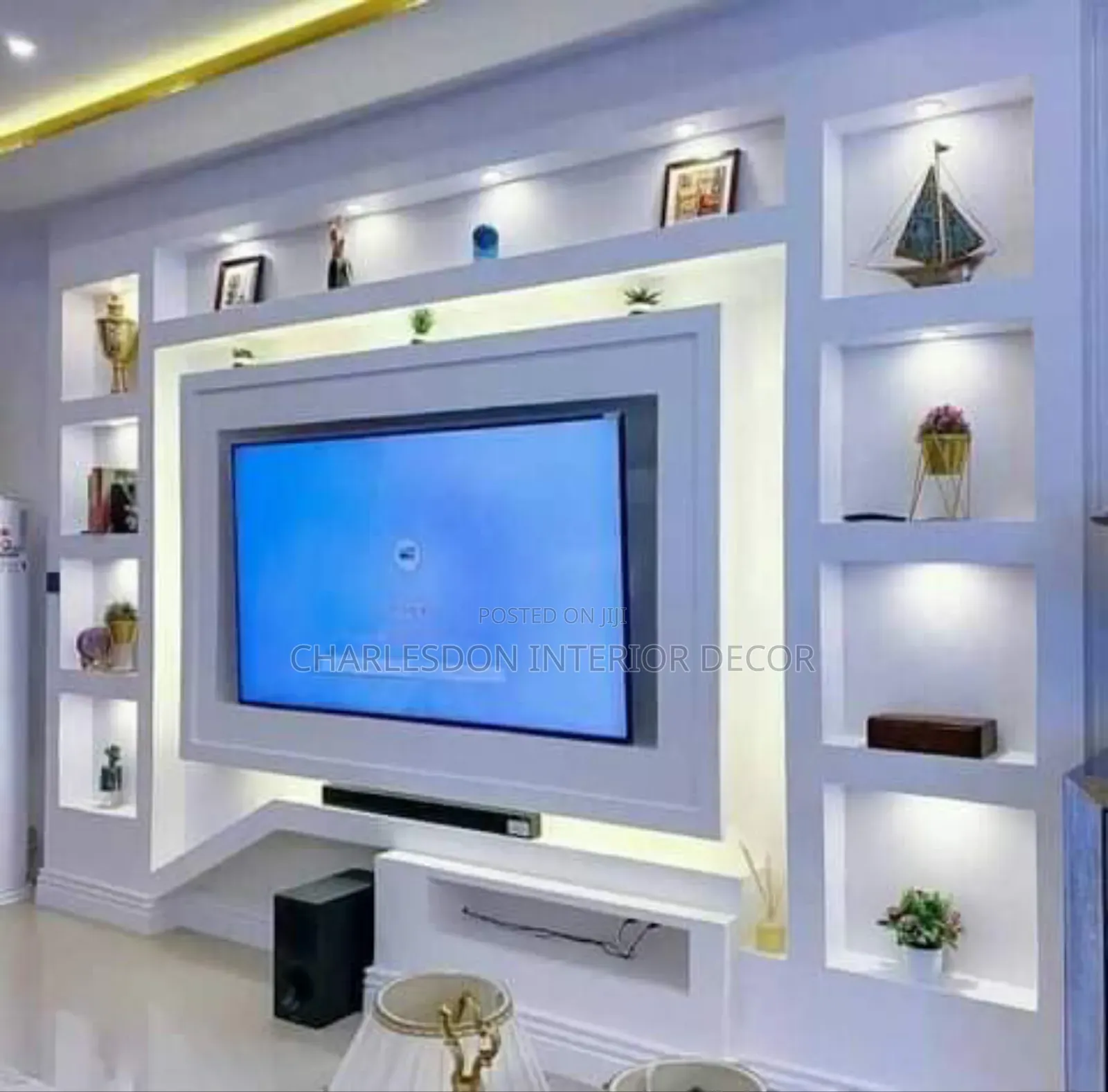 Renovation P O P Ceiling , Tv Stand
