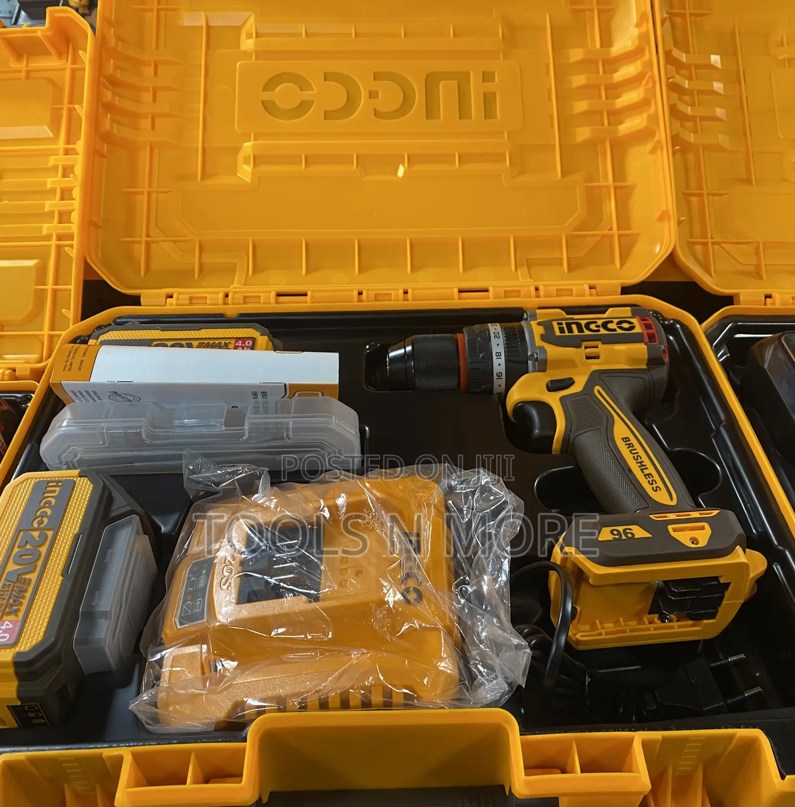 Ingco 96nm Compact Brushless Cordless Impact Drill 20v