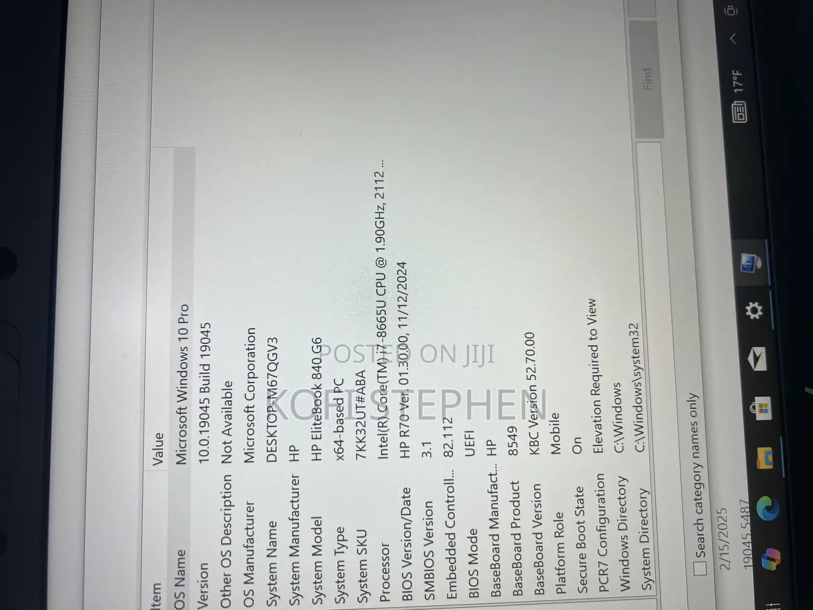 Laptop HP EliteBook 840 G6 16GB Intel Core I7 SSD 256GB