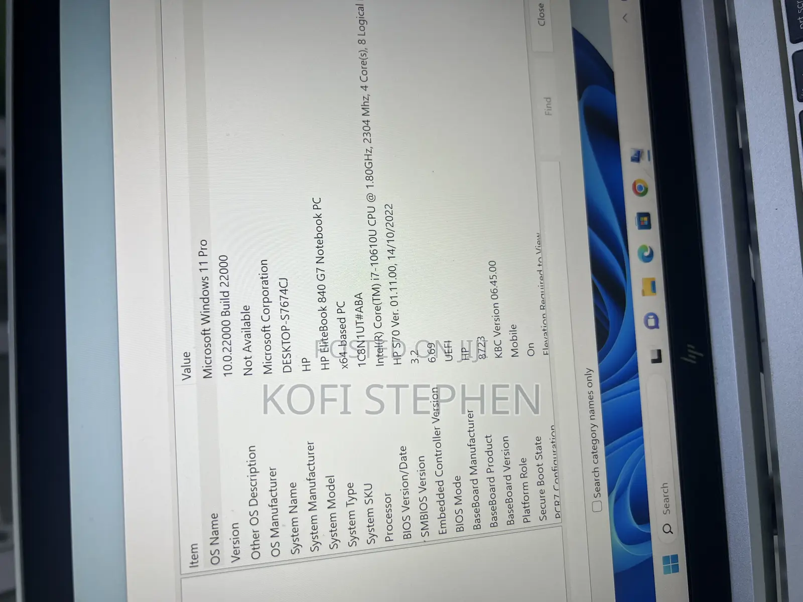 Laptop HP EliteBook 840 G7 16GB Intel Core I7 SSD 256GB