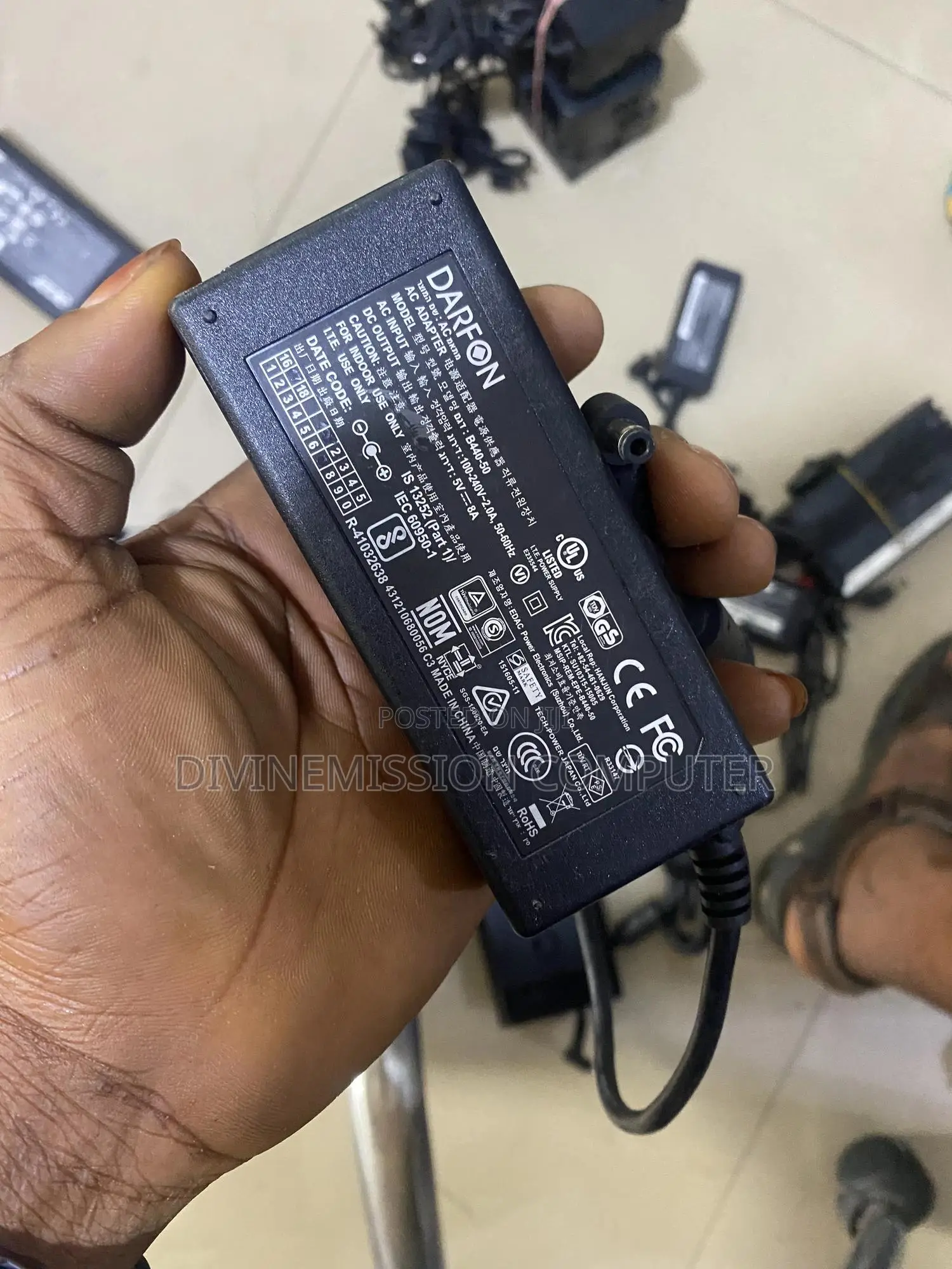 Darfon Adapter/Charger 5v—8a Model B44-50