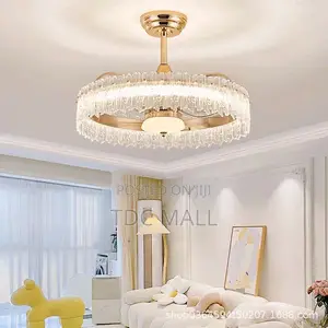 Luxury Crystals Fanlight With Remote Control