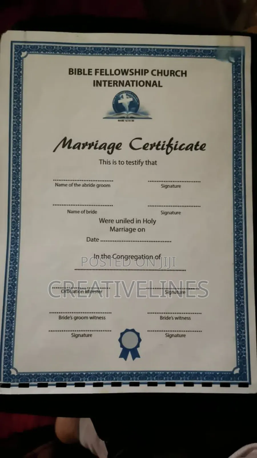 Print Marriage Certificate