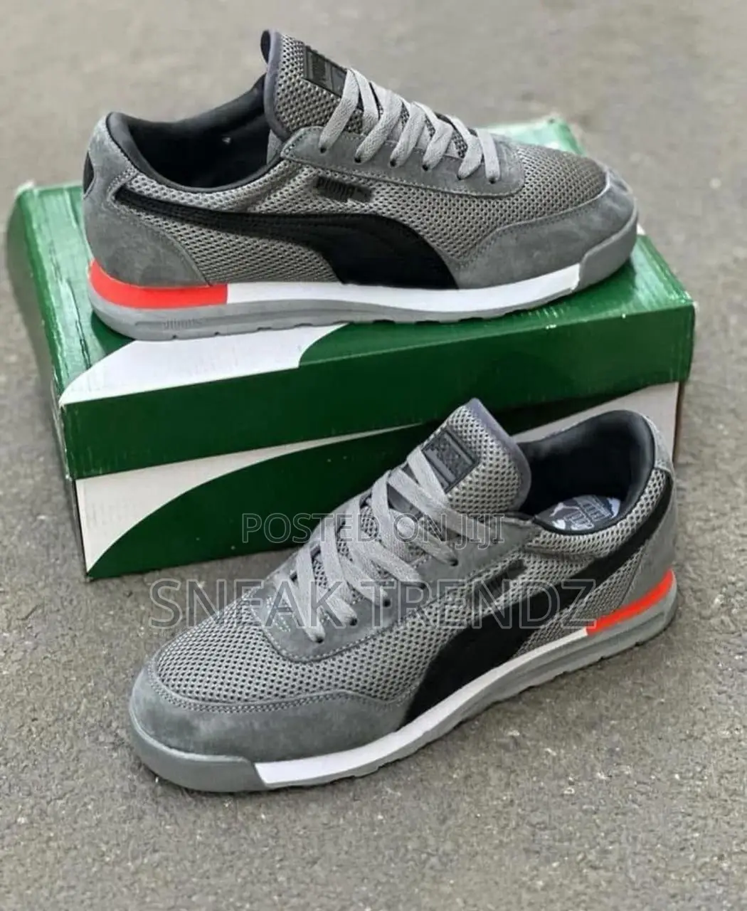 Puma Jogger Black Ash N Red