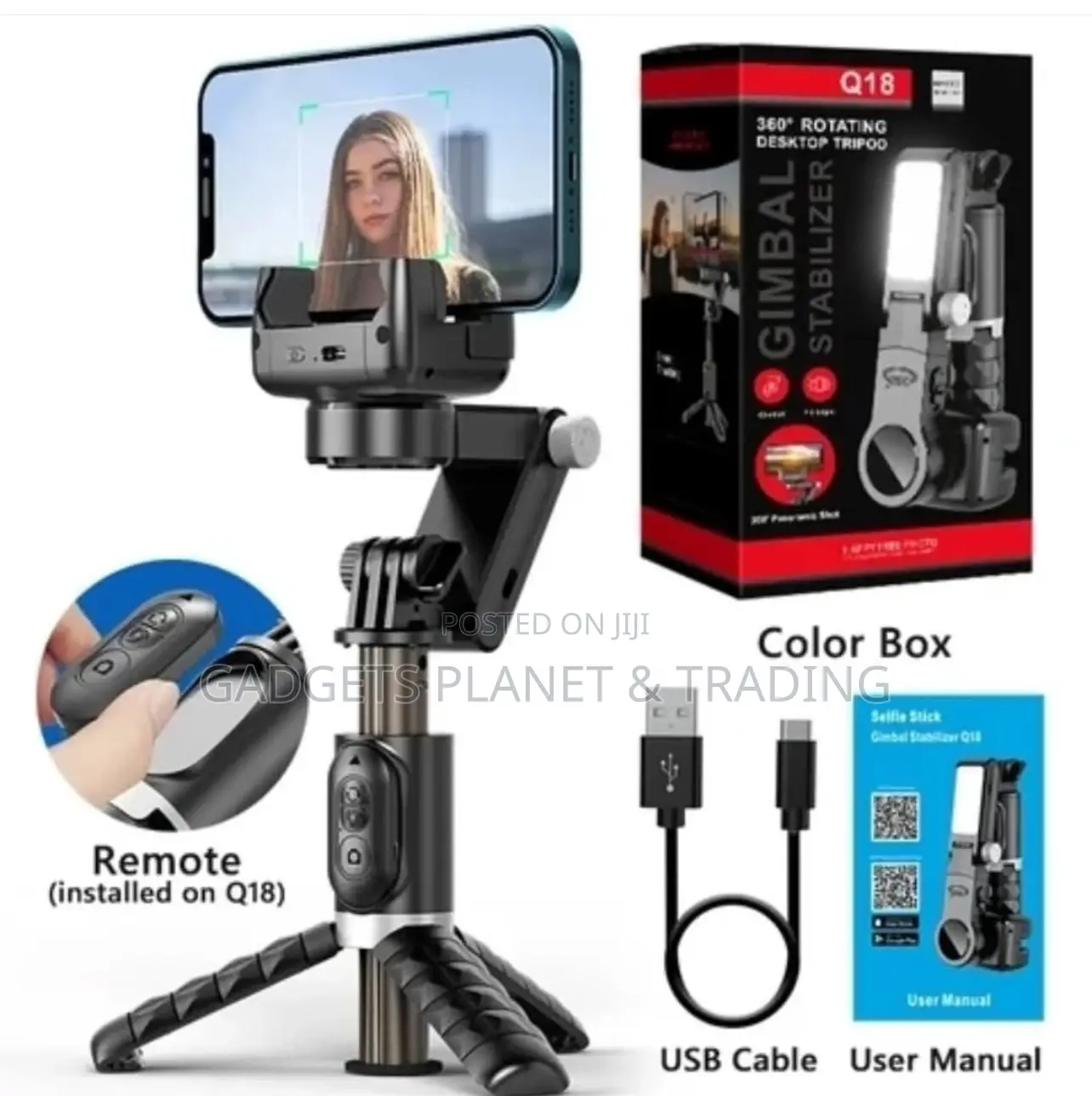 Q18 360° Rotating Stabilizer Desktop Shooting Gimbal - Q18