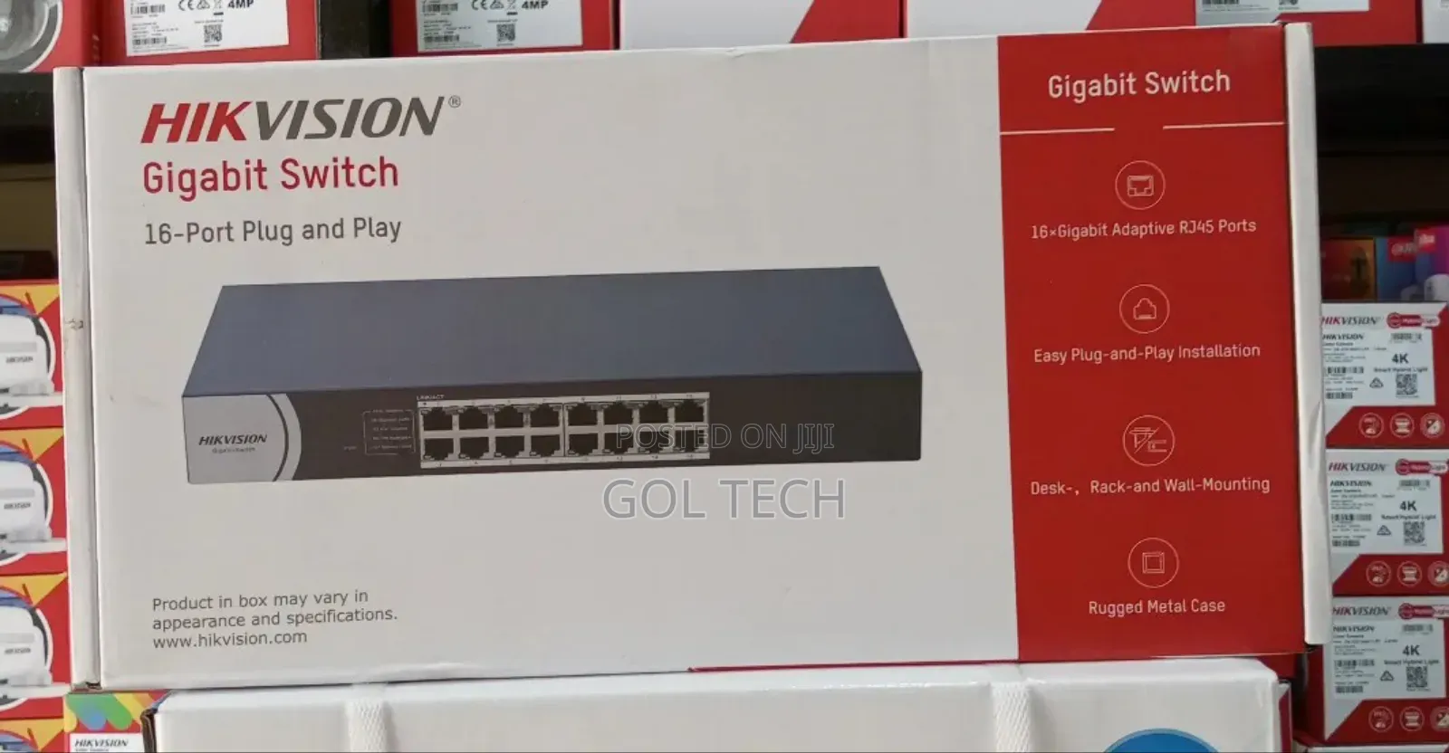 Hikvision Gigabit Switch 16port Plug and Play Rack Mount