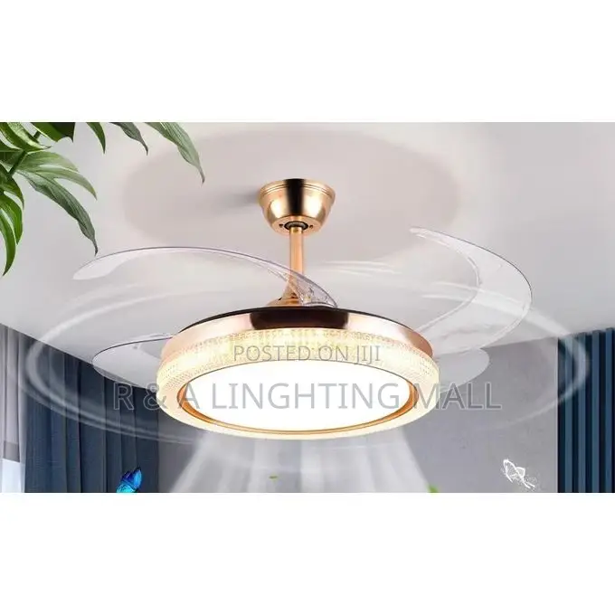 Luxury Led Ceiling Fanlight + Remote Control -Gold