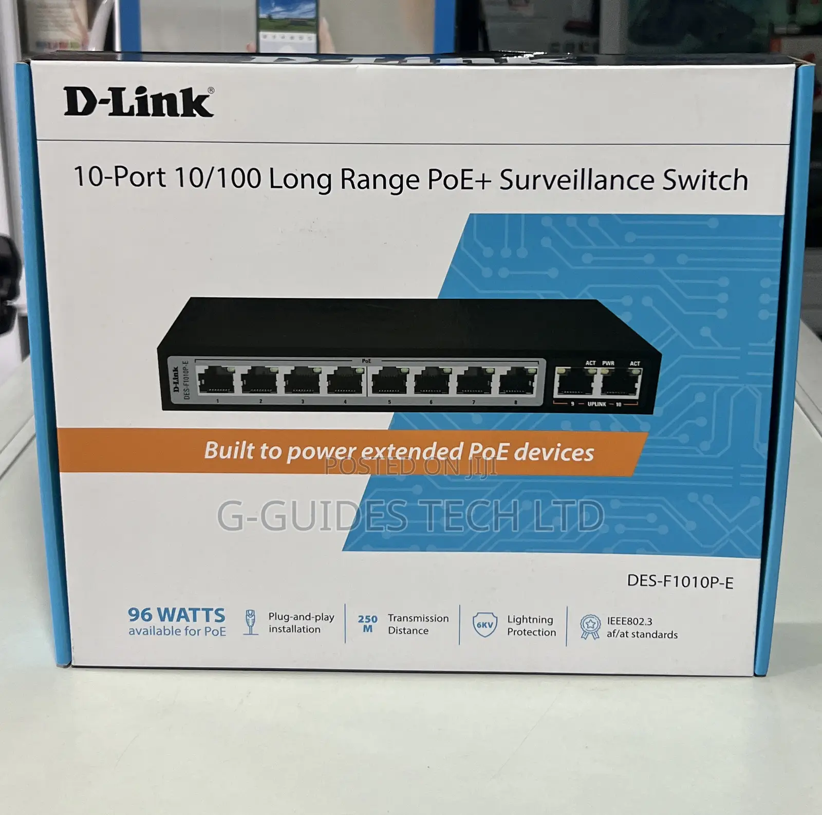 D-Link 10-Port Long Range Poe + Surveillance Switch