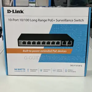 D-Link 10-Port Long Range Poe + Surveillance Switch