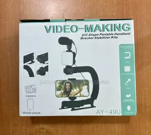 Ay49u Portable Camera Stabilizer With Fill Light Mic