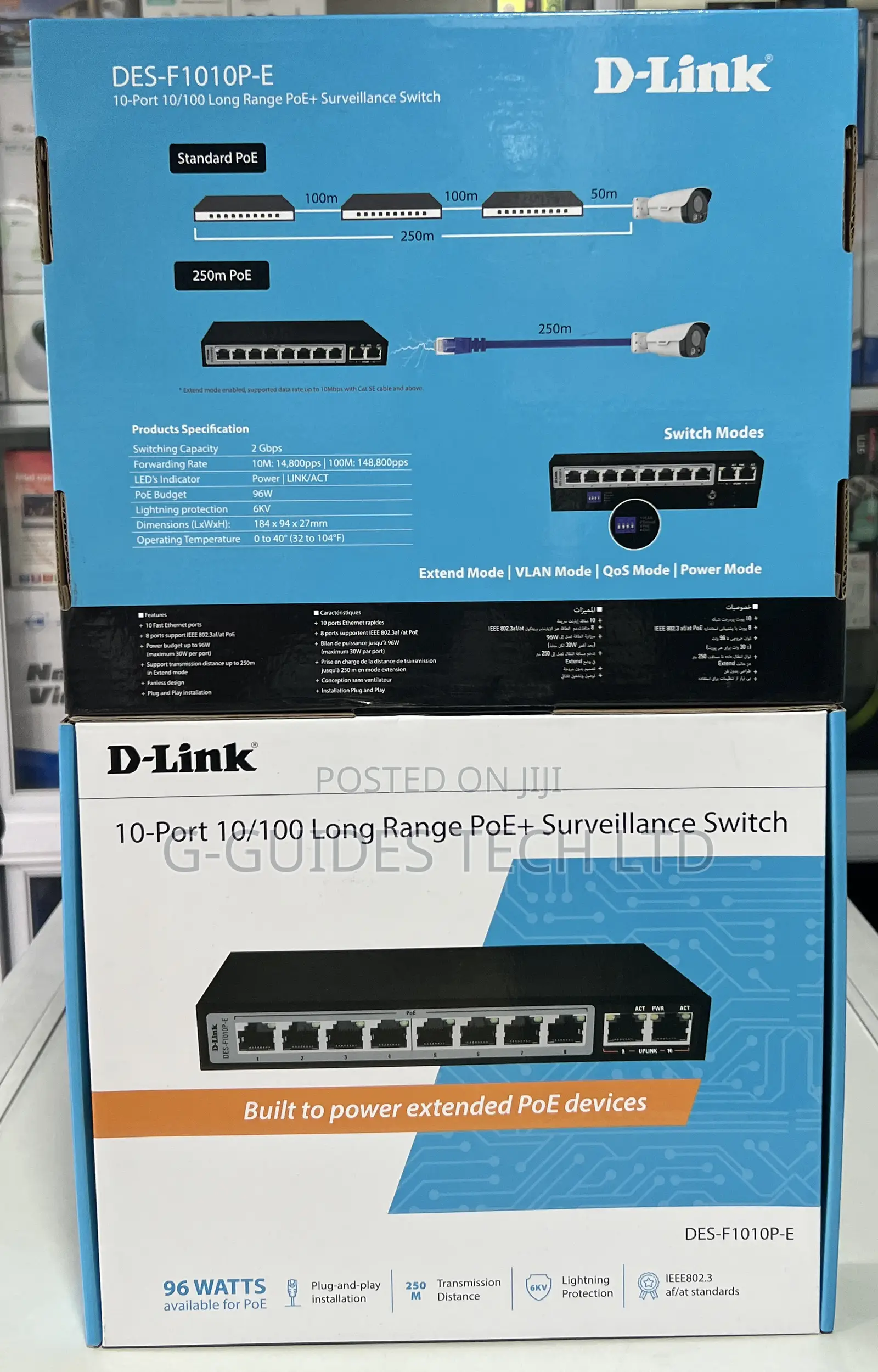 D-Link 10-Port Long Range Poe + Surveillance Switch