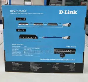 D-Link 10-Port Long Range Poe + Surveillance Switch
