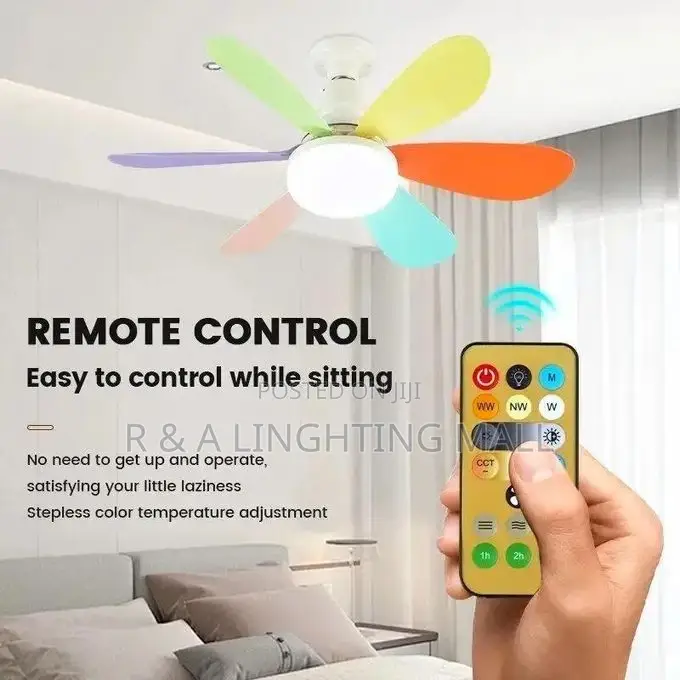 Led Adjustable 3 Levels Fan Ceiling Light - 40w - Multicolor