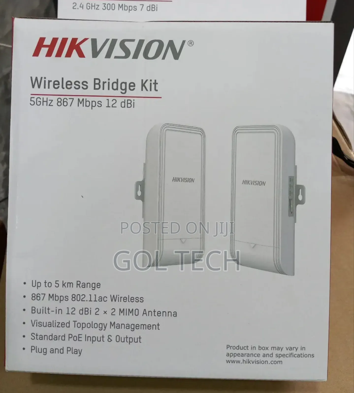 Hikvision Wireless Bridge Kit 5km Range 5ghz Ds-3wf02-5ac/D