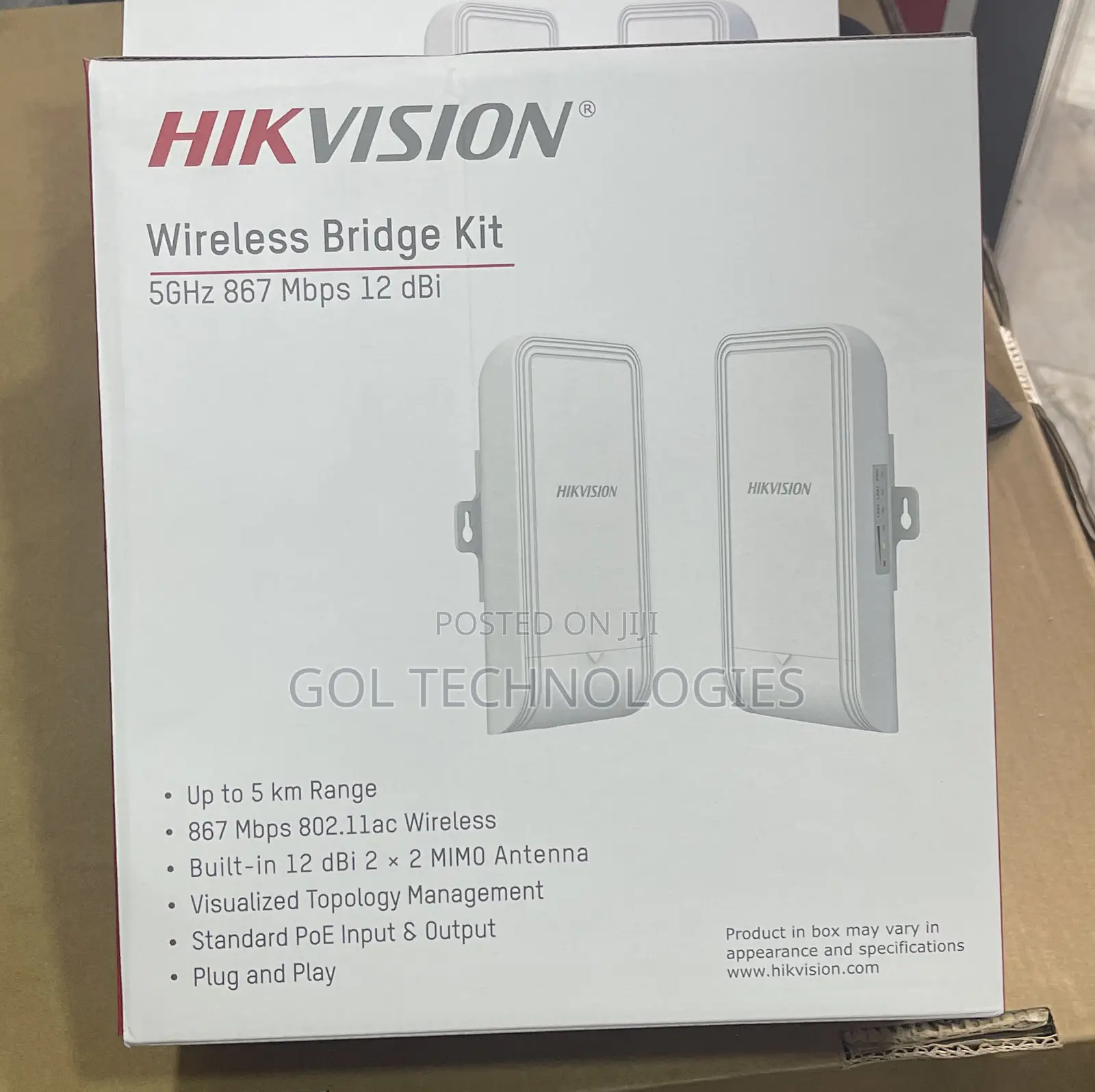 Hikvision Wireless Bridge Kit 5km Range 5ghz Ds-3wf02-5ac/D