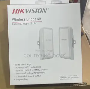 Hikvision Wireless Bridge Kit 5km Range 5ghz Ds-3wf02-5ac/D