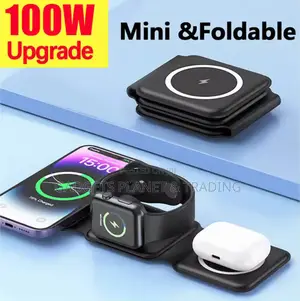 Photo - Foldable Super Fast Wireless 3in1 Charger for Apple Products