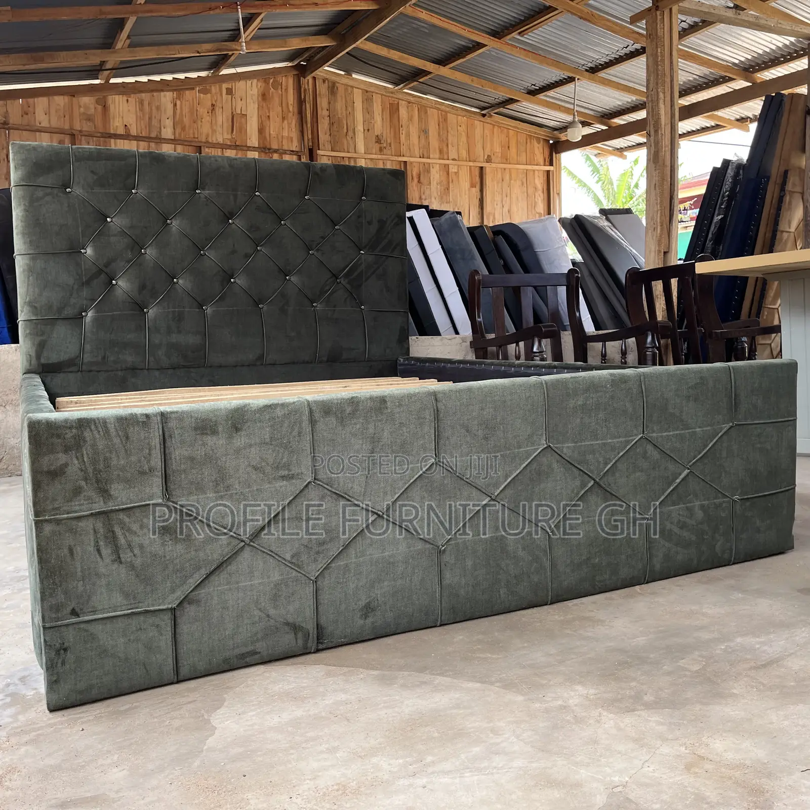 Army Green Double Bedframe 54x75// Luxurious And Durable