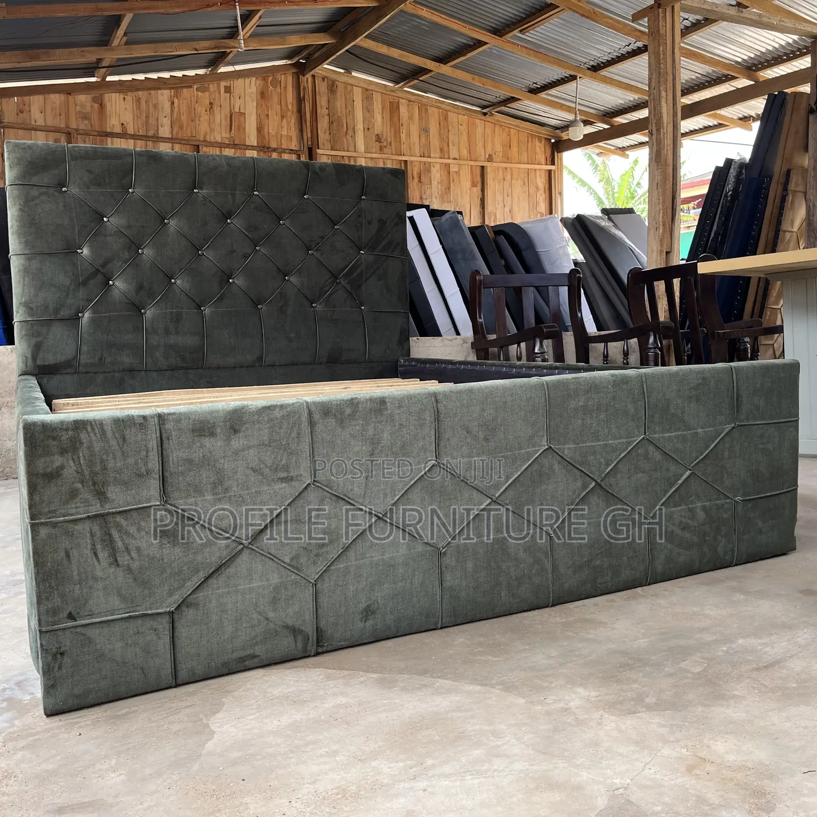 Army Green Double Bedframe 54x75// Luxurious And Durable