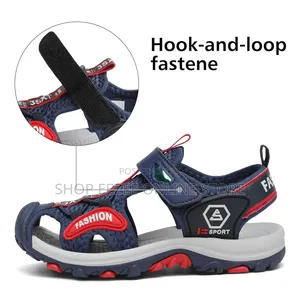 Size 31/ Blue/Red Saguaro Children's Summer Sandals/Velcro Kids Shoes
