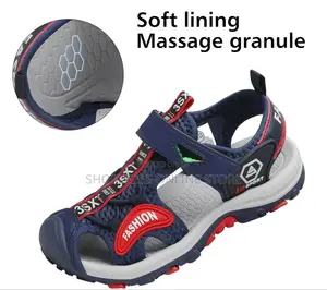 Size 31/ Blue/Red Saguaro Children's Summer Sandals/Velcro Kids Shoes