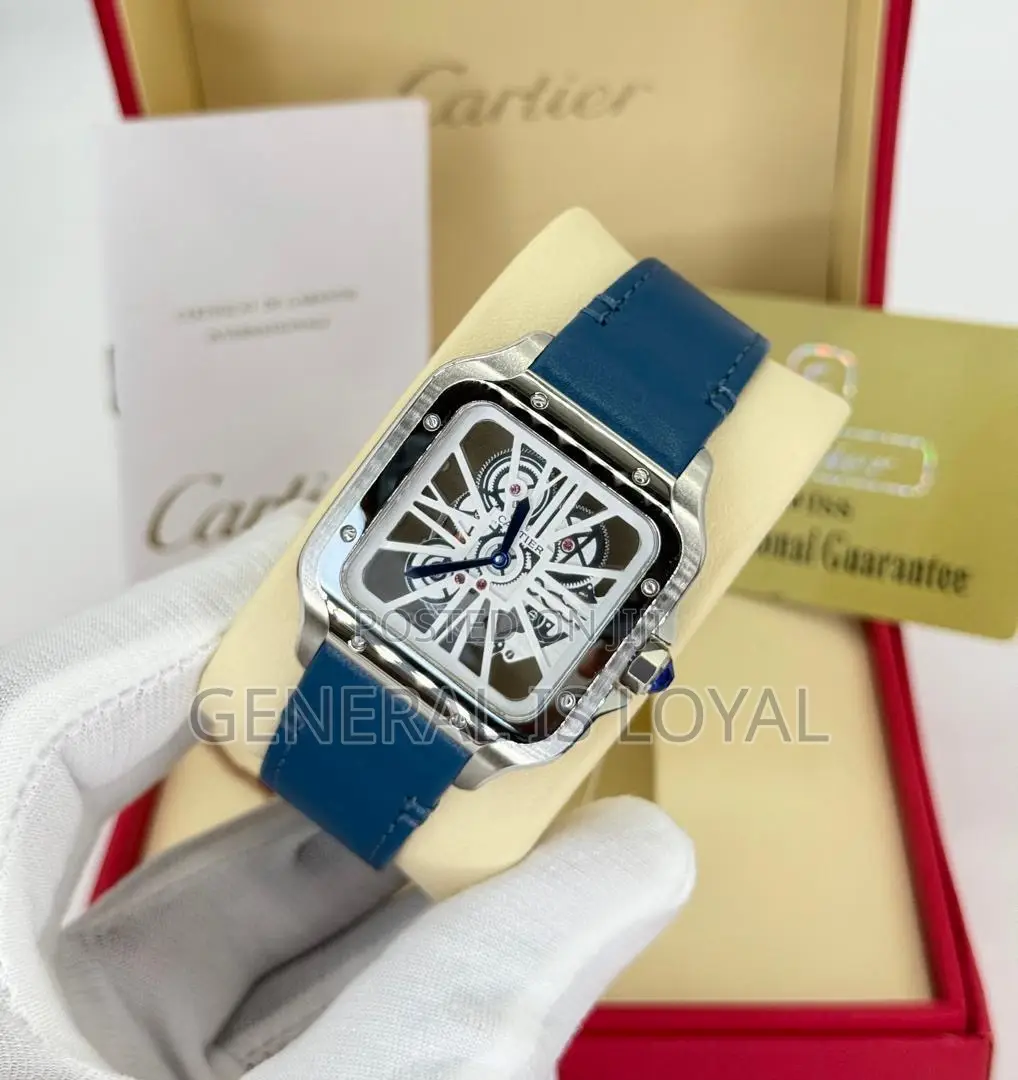 Cartier De Santos Skeleton Leather Strap