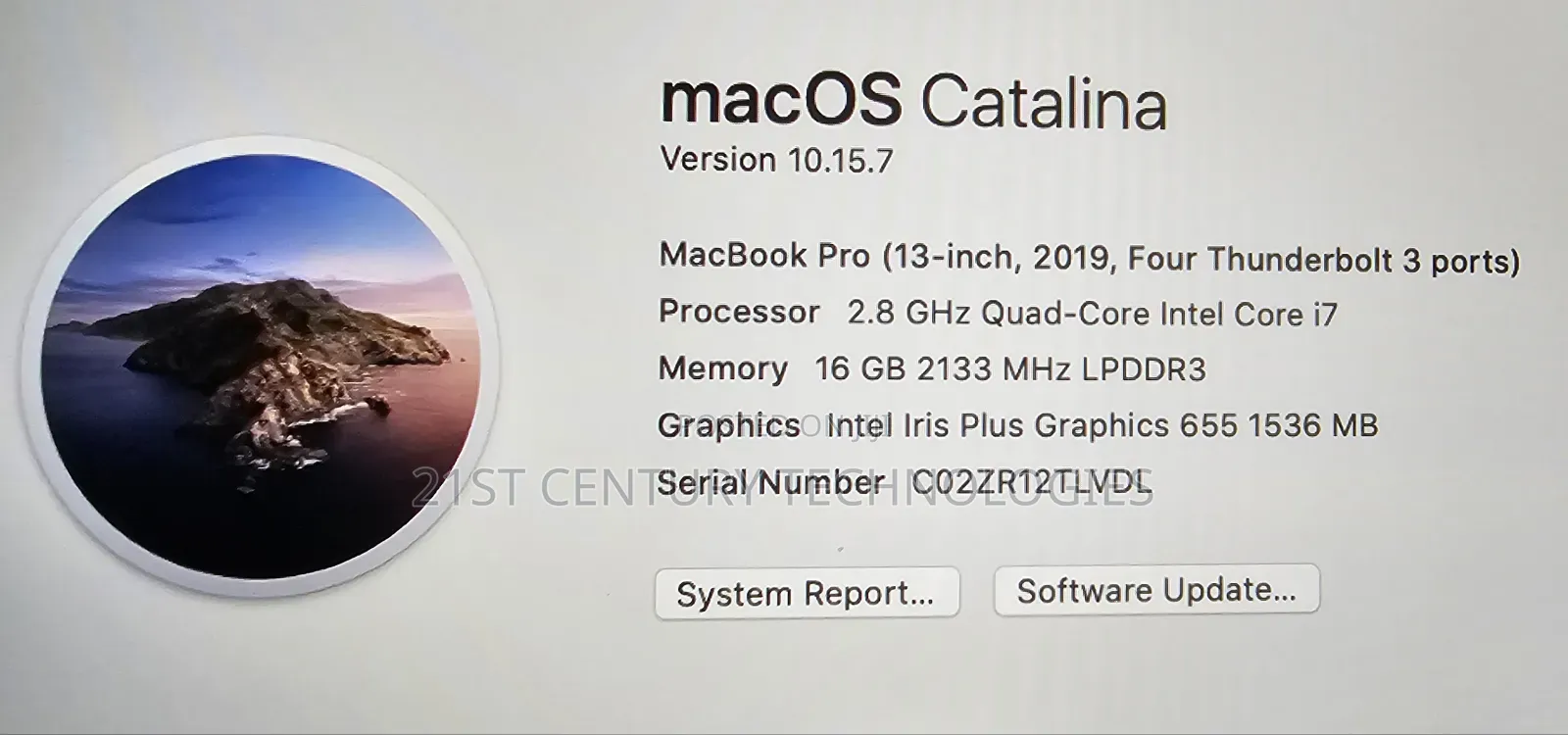 Laptop Apple MacBook Pro 2019 16GB Intel Core i7 SSD 1T