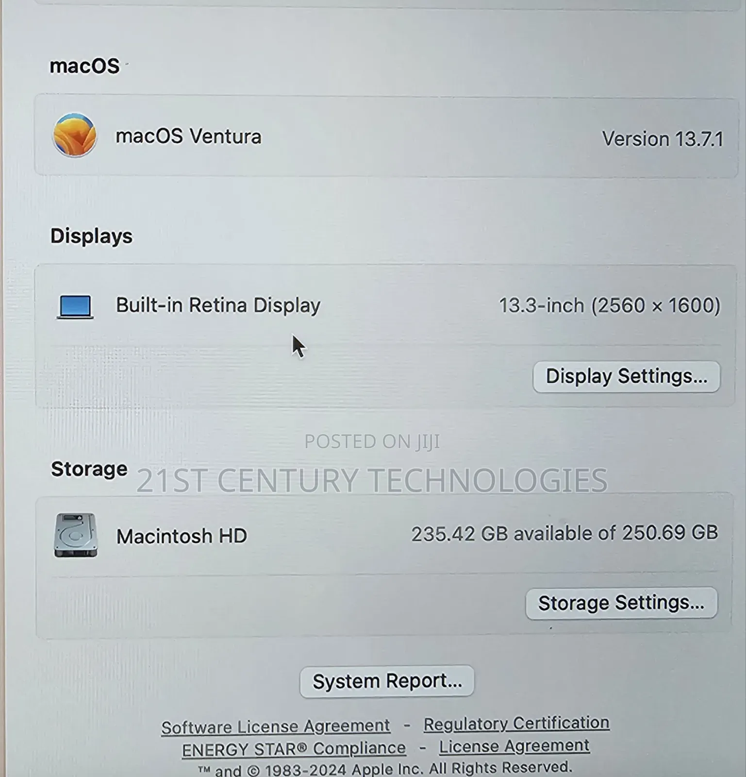 Laptop Apple MacBook Pro 2020 16GB Intel Core I5 SSD 256GB