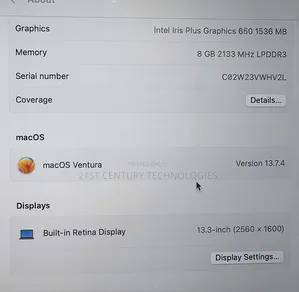 Laptop Apple MacBook Pro 2017 8GB Intel Core i5 SSD 256GB