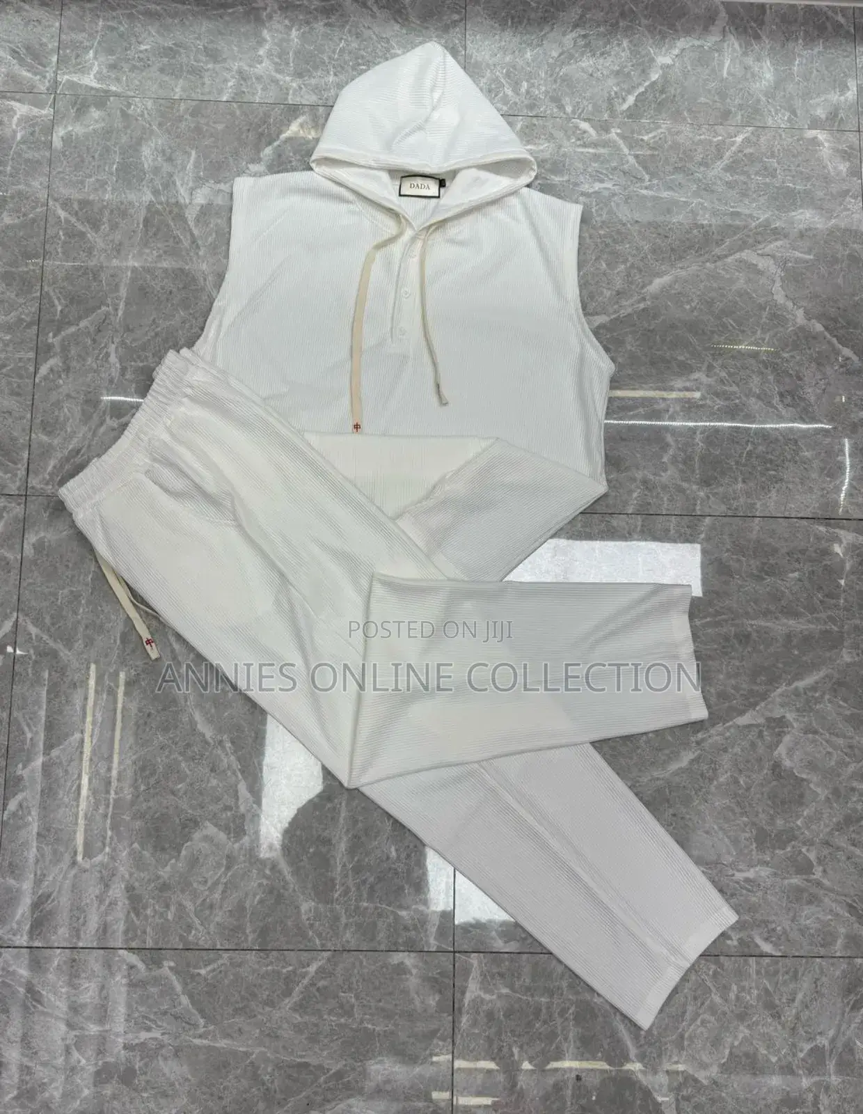 Plain Sleeveless Hoodie Sets
