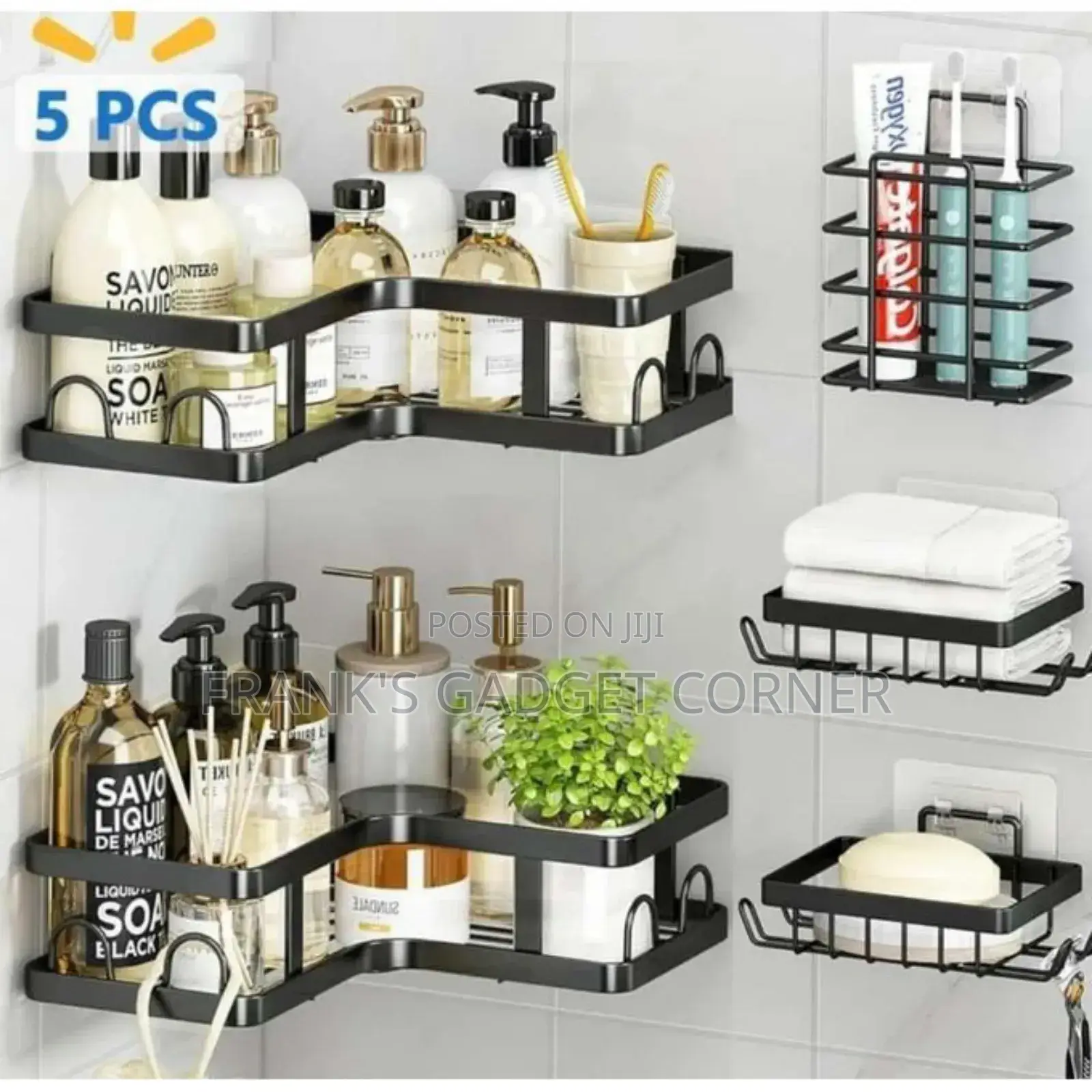 5 Set Corner Shower Caddy