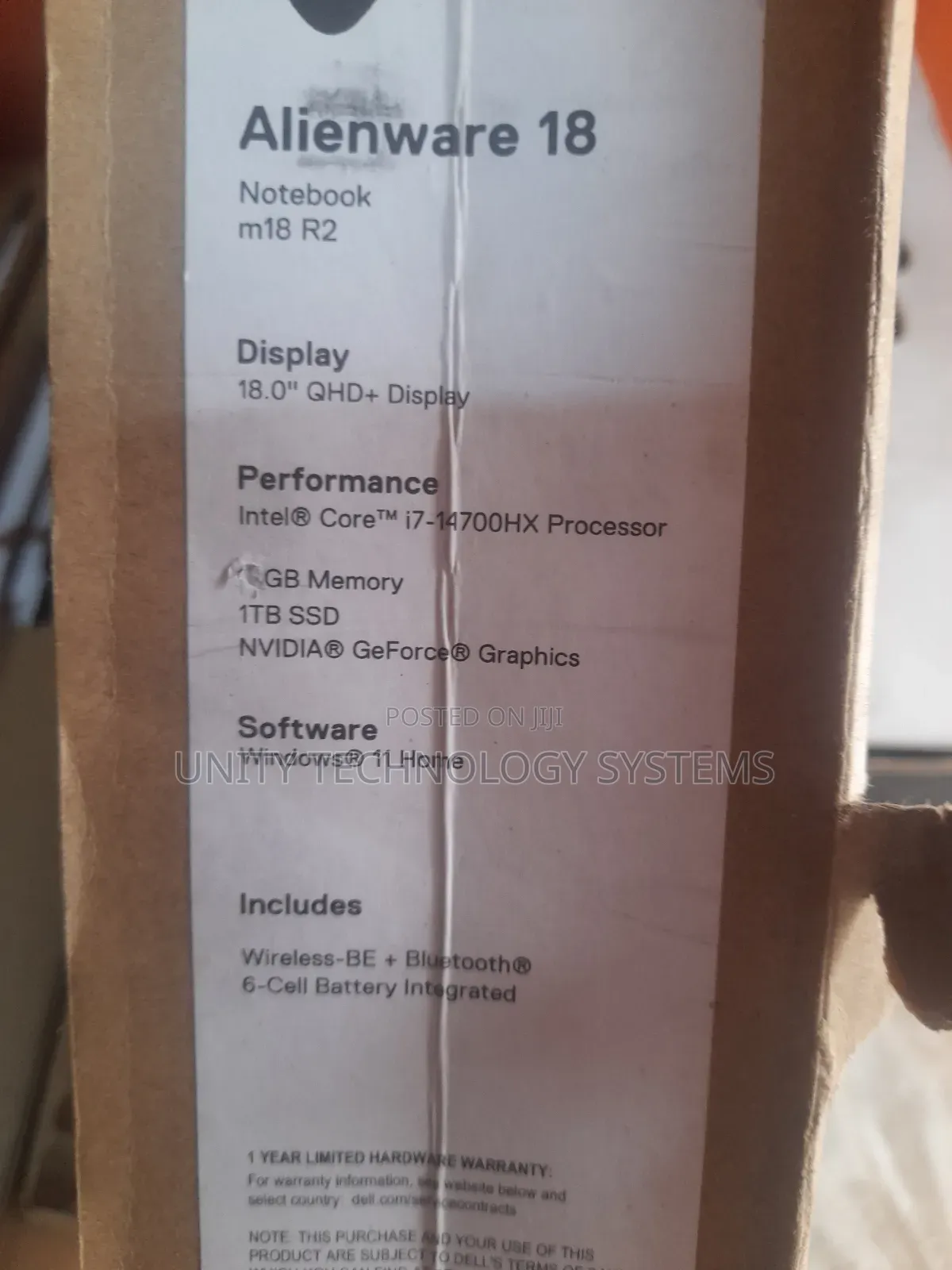 New Laptop Alienware Area-51m 16GB Intel Core I7 SSD 1T