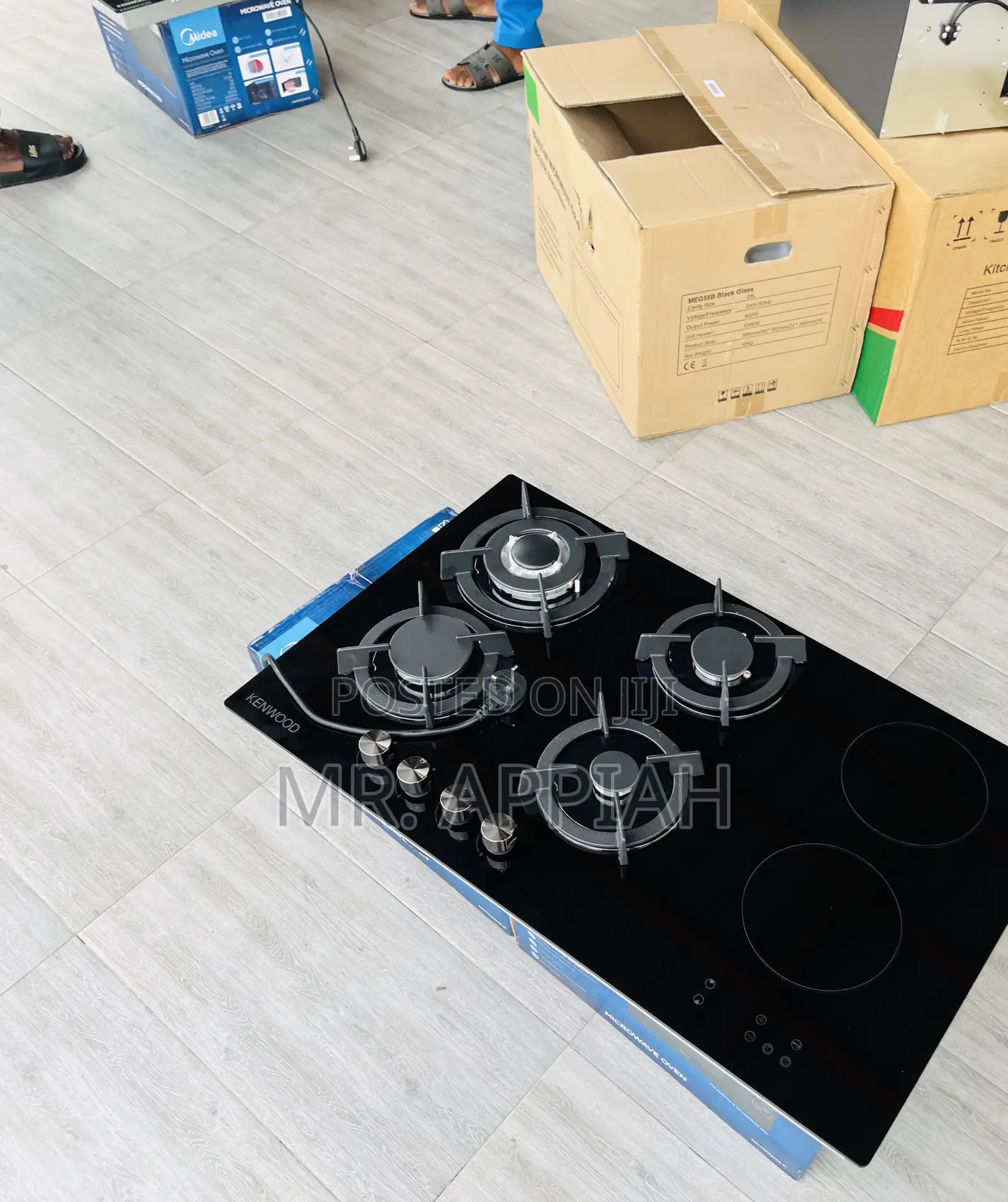 Ceramic Glass Hob Kenwood 90cm 2 Electric + 4 Gas 