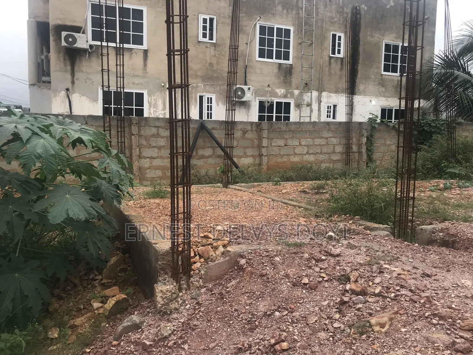 Half Plot With Two Bedrooms Storey Building Foundation